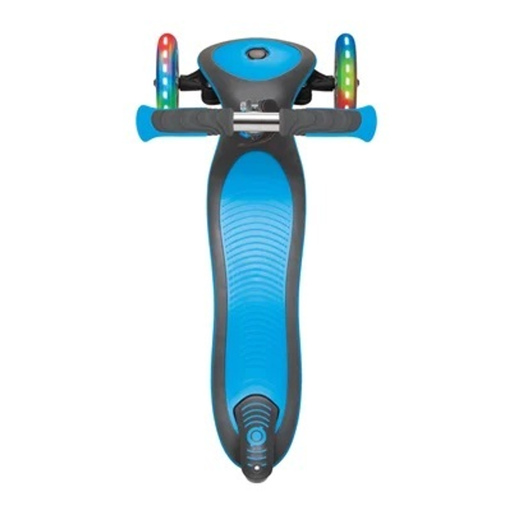 Самокат Globber Elite Deluxe Lights голубой