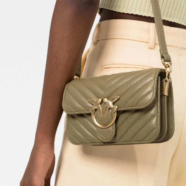 CLASSIC LOVE BAG BELL CHEVRON - olive green