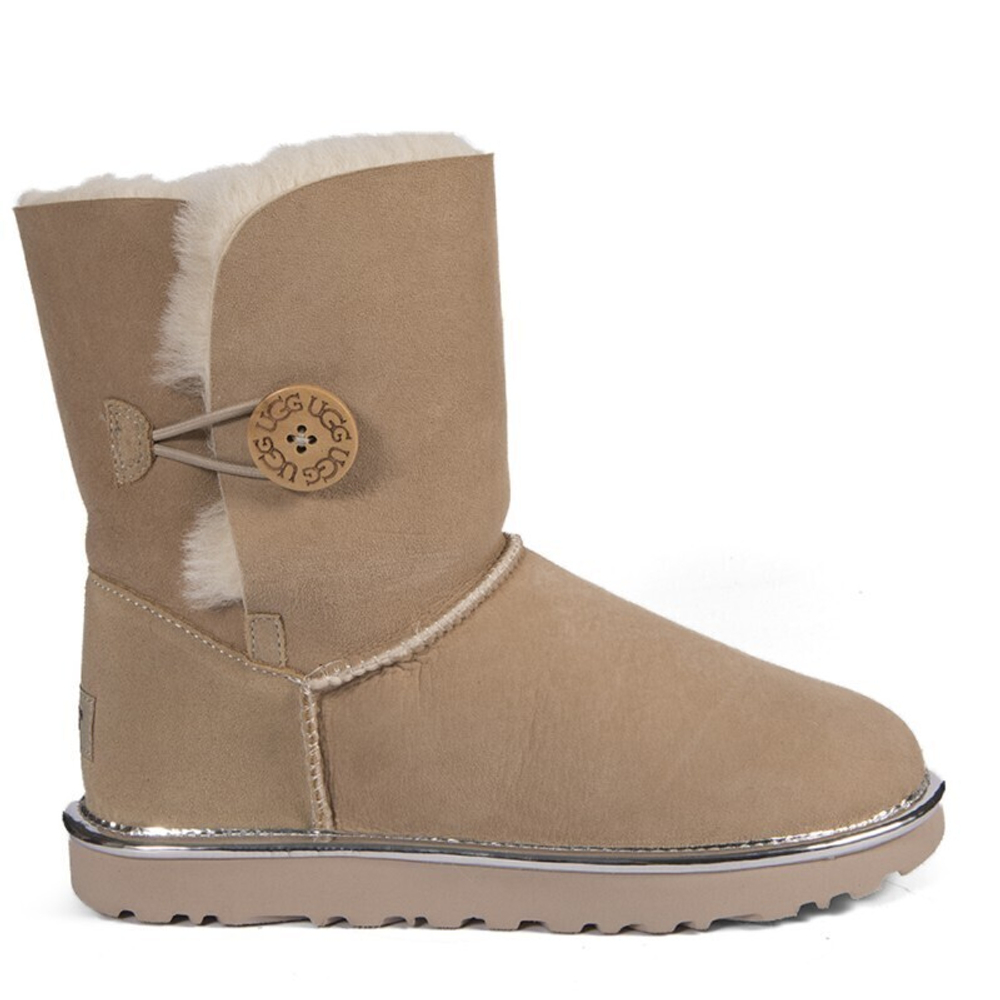 Угги Bailey Button Short II Metallic Sand