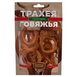 Деревенские Лакомства д/собак Трахея Говяжья с мясом Курицы, 50гр