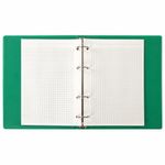 Тетрадь на кольцах А5 (180х220 мм), 80 л., обложка ПВХ, клетка, BRAUBERG, зеленый, 403910