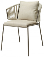 Кресло плетеное с подушкой Scab Design Lisa Filo Nest, мокко, глиняный, кремовый