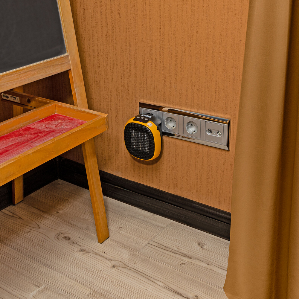 Портативный керамический тепловентилятор Denzel dtfc-700, 3 режима, вентилятор, нагрев 700 вт 96407