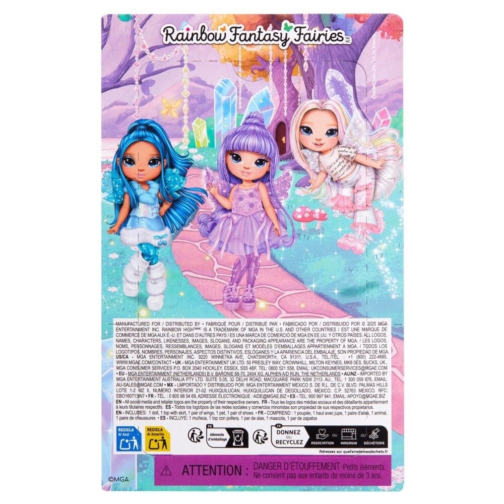 Rainbow High Littles - Модная кукла Аметистовая ива (фиолетовый) + питомец 543435
