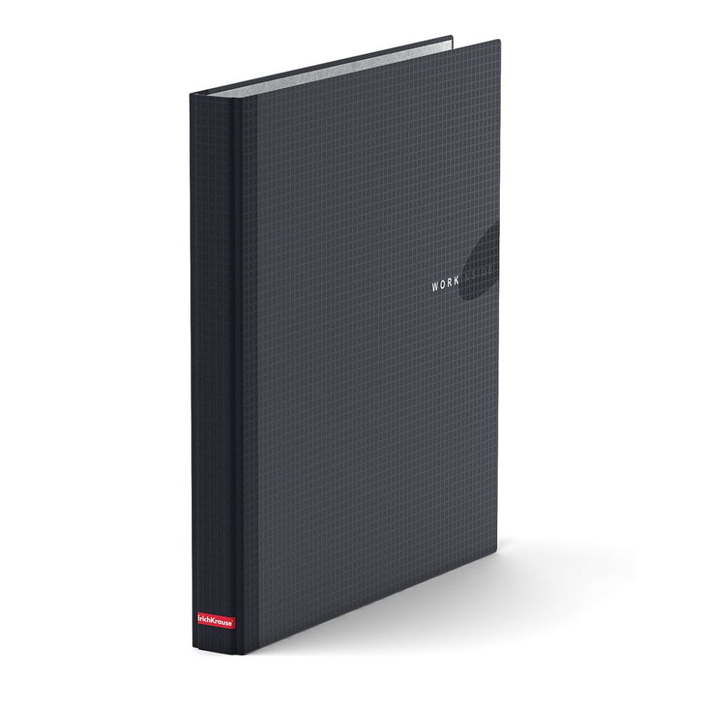 Папка на 2-х кольцах, 35мм, Erich Krause Work Inside, ламинат, черная