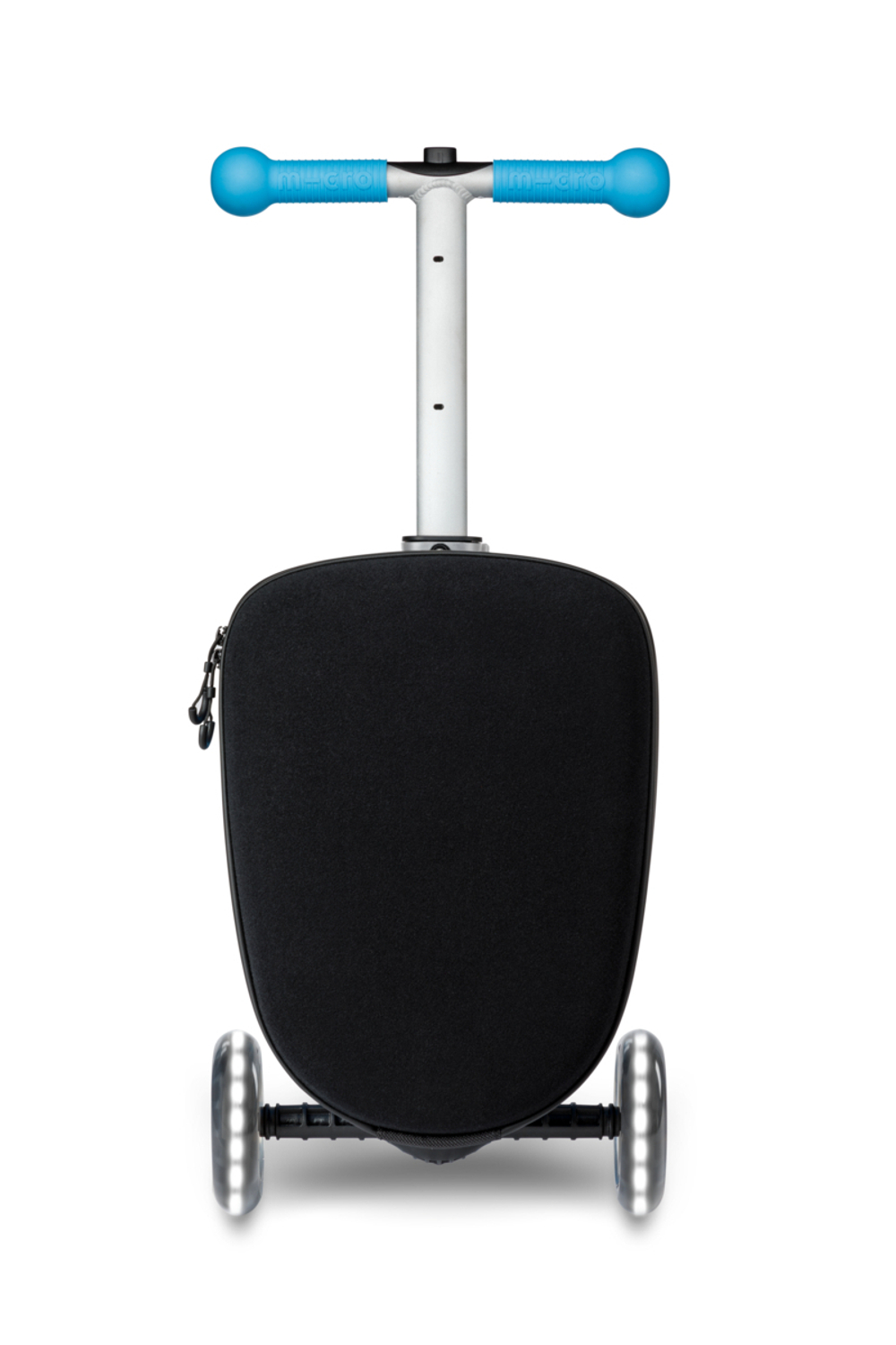 Чемокат Micro Luggage Junior LED синий с наклейками