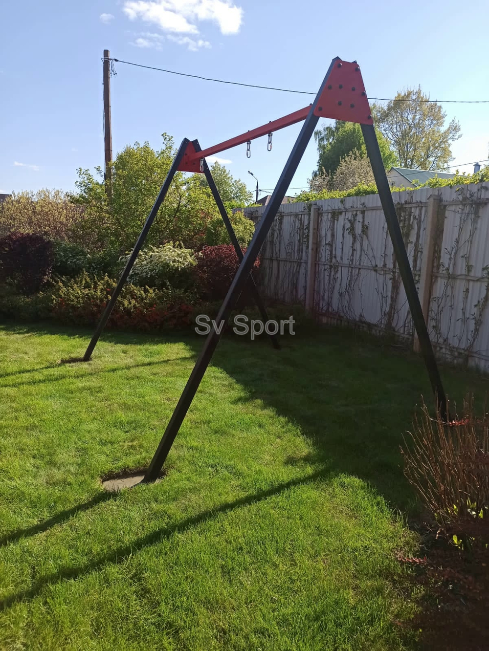 Монтаж уличных качелей Sv Sport