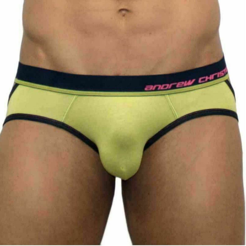 Мужские трусы джоки салатовые Andrew Christian Glow Almost Naked Comfort Jock Neon