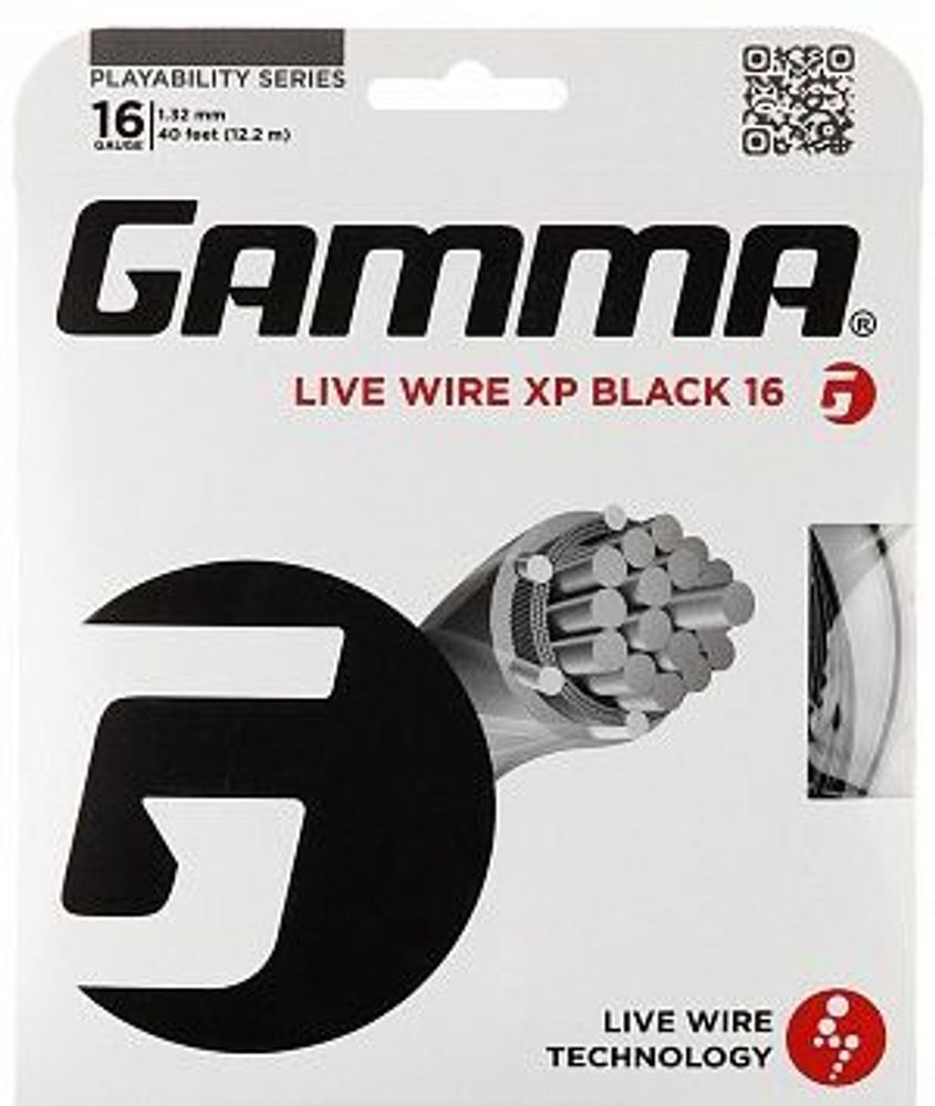 Теннисные струны Gamma Live Wire XP - black