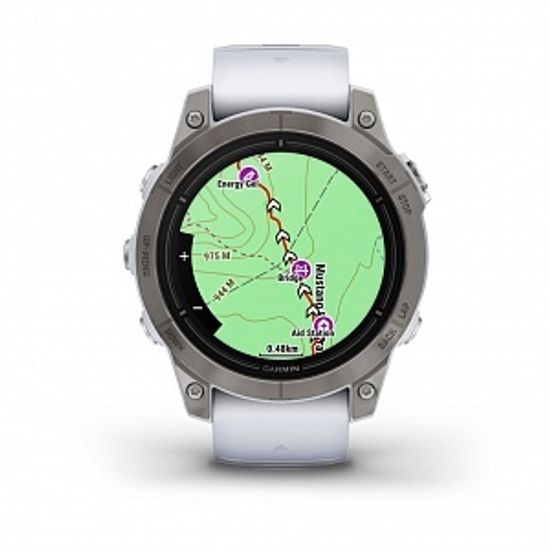 Умные часы EPIX PRO (Gen 2) Sapphire Edition 47 мм, титановый, белый DLC, белый ремешок