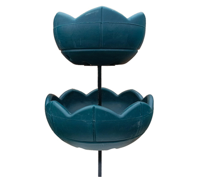 Садовый цветник Елочка-2 с вазонами 500+600, цвет зеленый, высота 1050