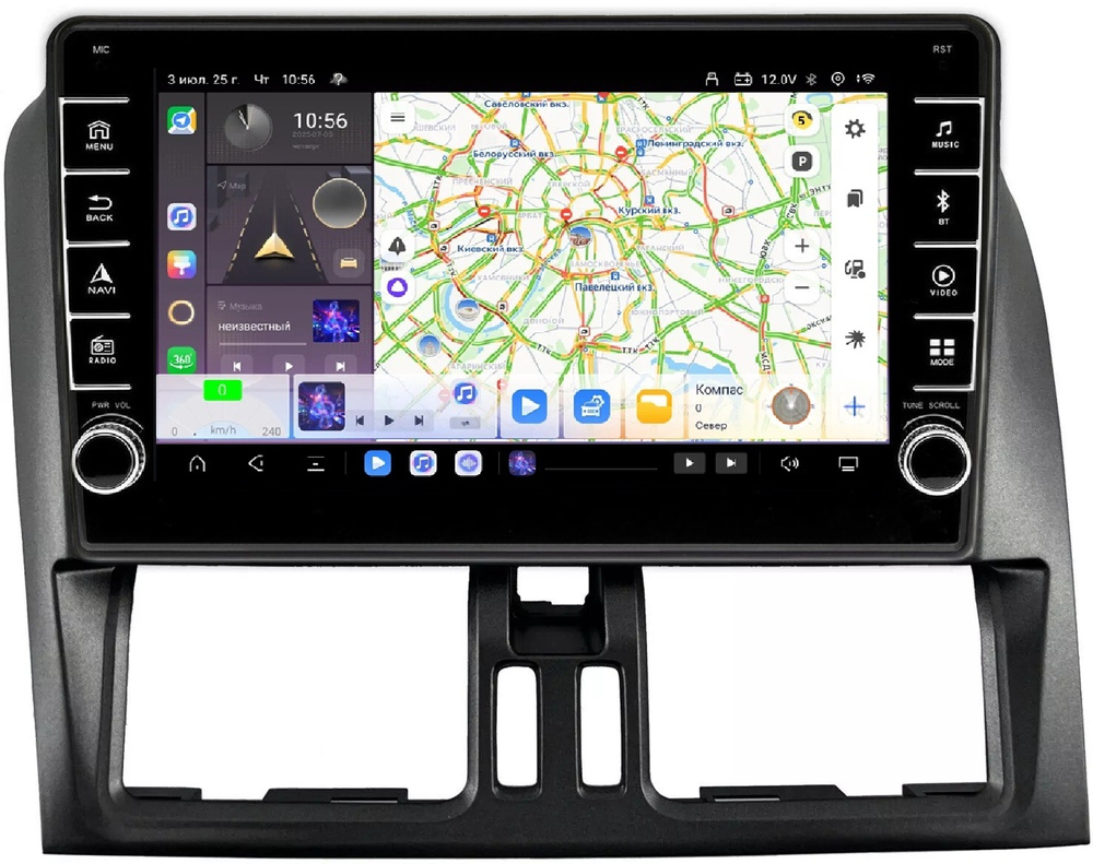 Магнитола для Volvo XC60 2008-2017 - Carmedia SF-9004 (кнопки и крутилки) Android 13, TS20, 6+128Гб, CarPlay, 4G SIM-слот