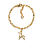 Браслет из латуни с Лошадкой, gold
