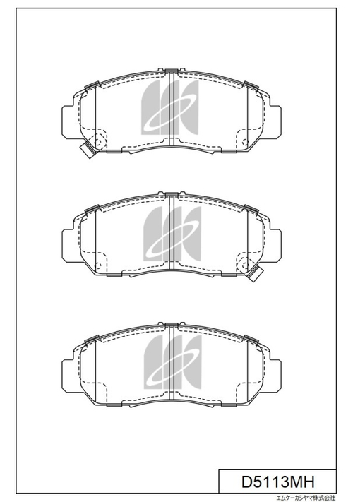 Дисковые тормозные колодки KASHIYAMA (противоскрипная пластина в компл.) D5113MH