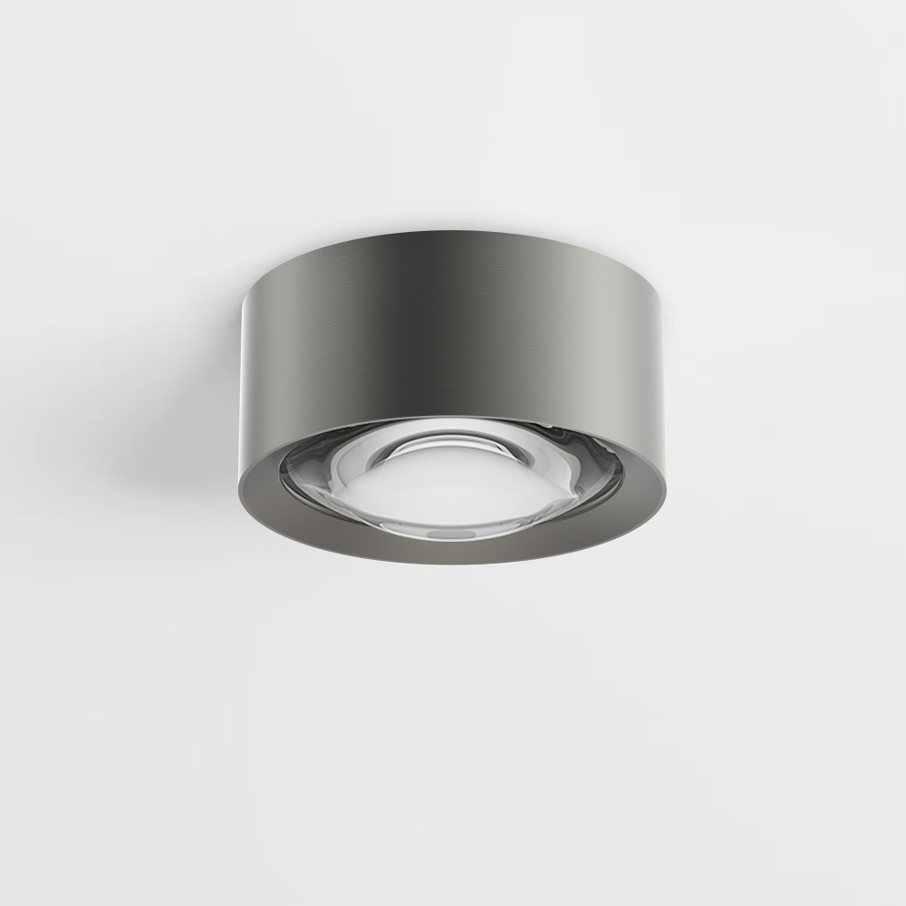 Светильник накладной OCCHIO 8W, D90xH45мм, 3000К, IP54, матовое серебро