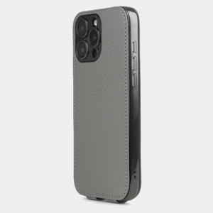 Кожаный чехол для iPhone 16 Pro Max, теленок стального цвета