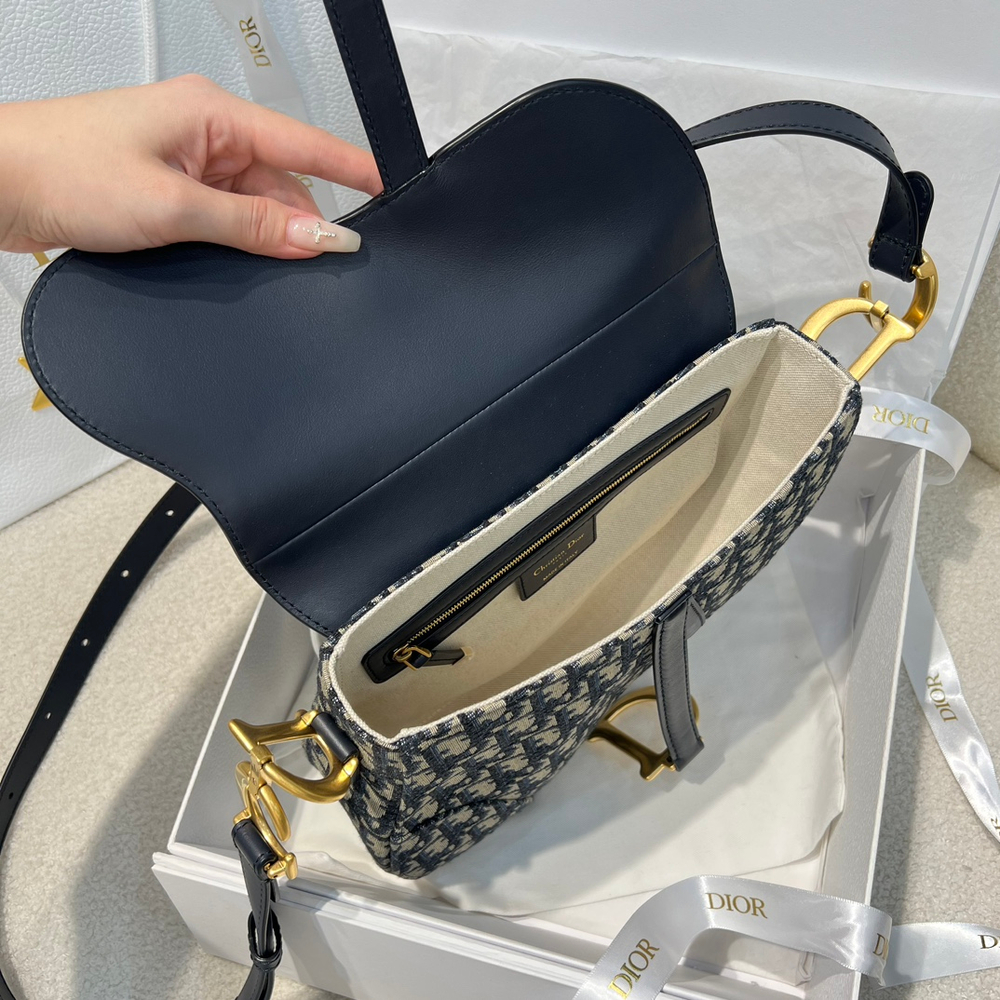 Christian Dior Medium Soft Saddle Bag with Strap