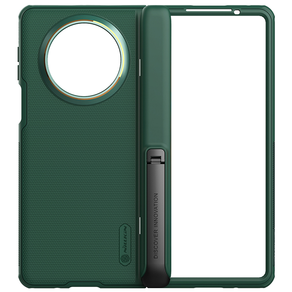 Чехол двухкомпонентный зеленого цвета от Nillkin для смартфона Huawei Mate X3, серия Super Frosted Shield Fold