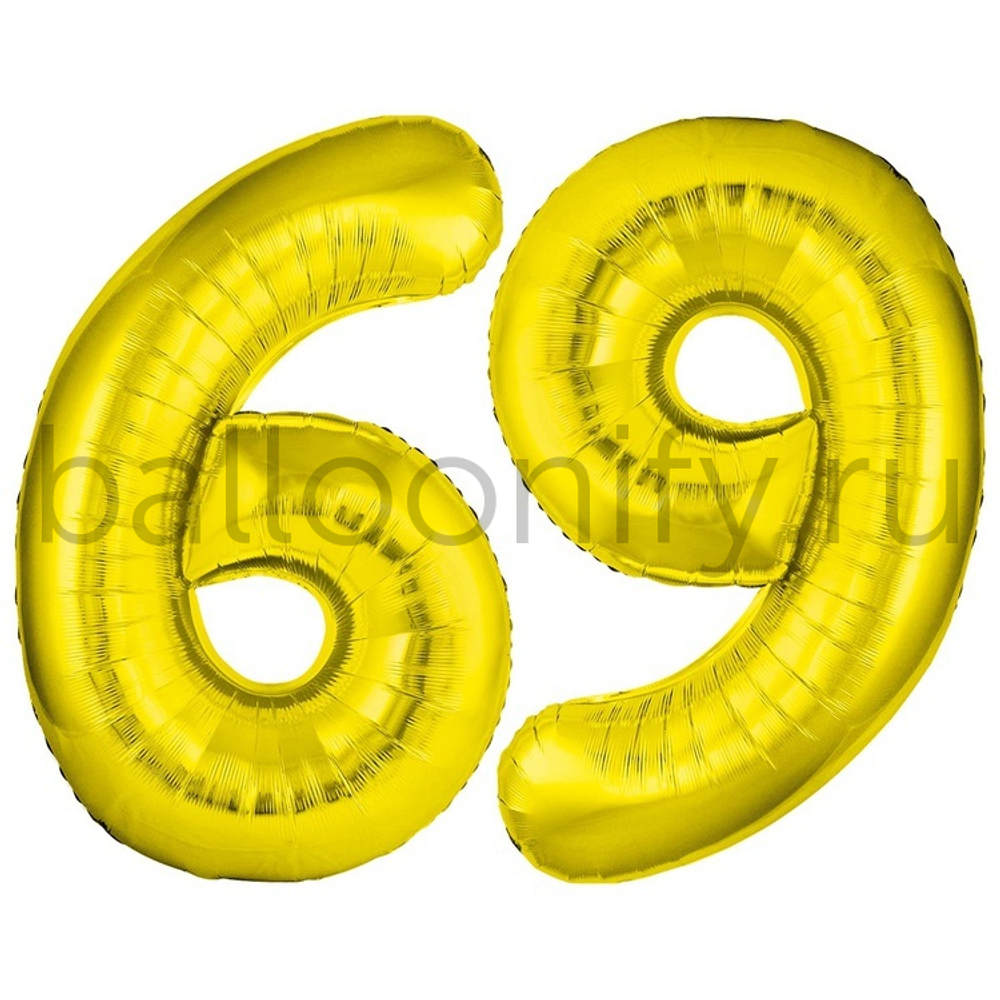 Шар ЦИФРА 6/9 SLIM Gold 40" 102 см