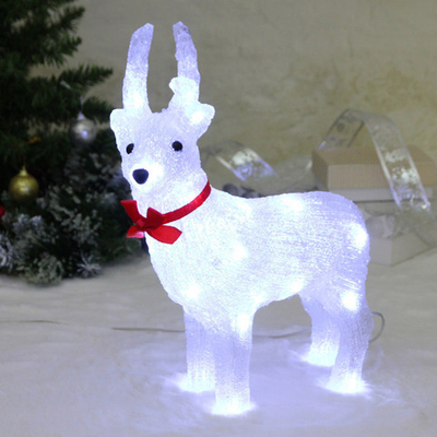 Фигура светодиодная «Мерцающий олень» 24*17*37 см, 30 ламп LED, авторежим, 220V, Белый