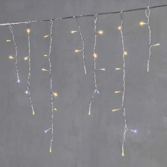 Светодиодная бахрома 4,9*0,5 м., 240 теплых белых LED ламп, мерцание, прозрачный провод ПВХ, Beauty Led (PIL240BLW-10-2WW)