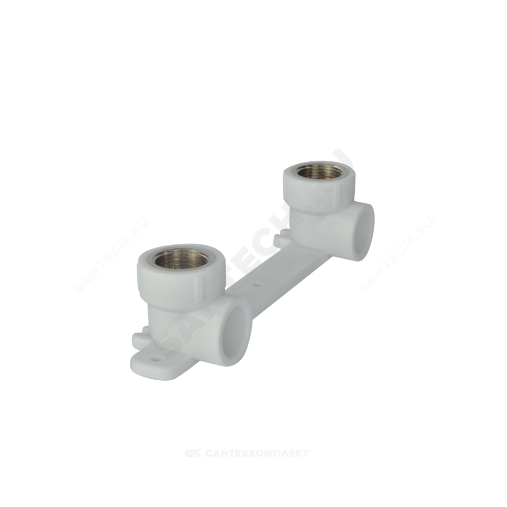 Планка монтажная PP-R белая Дн 20х1/2" ВР под смеситель с водорозетками PRO VALFEX 10124020-PRO