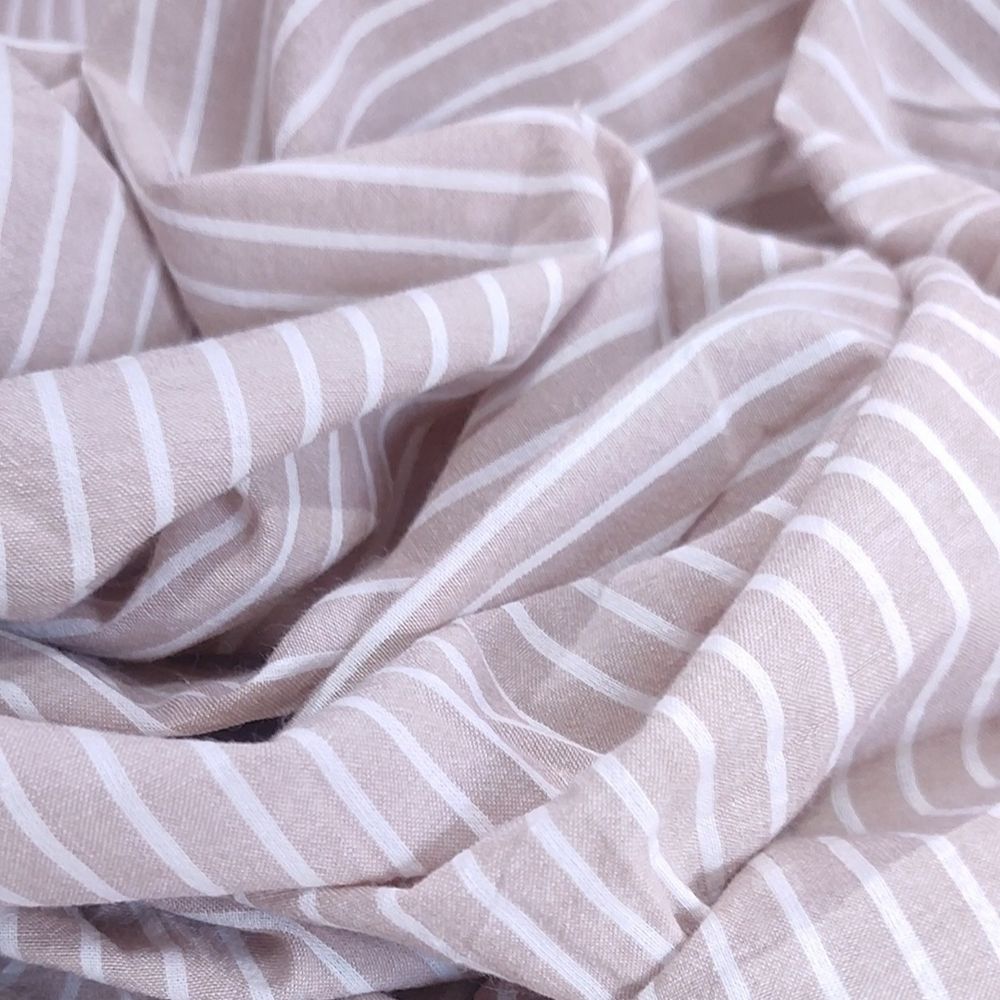 Варёный хлопок "Песочная полоска"