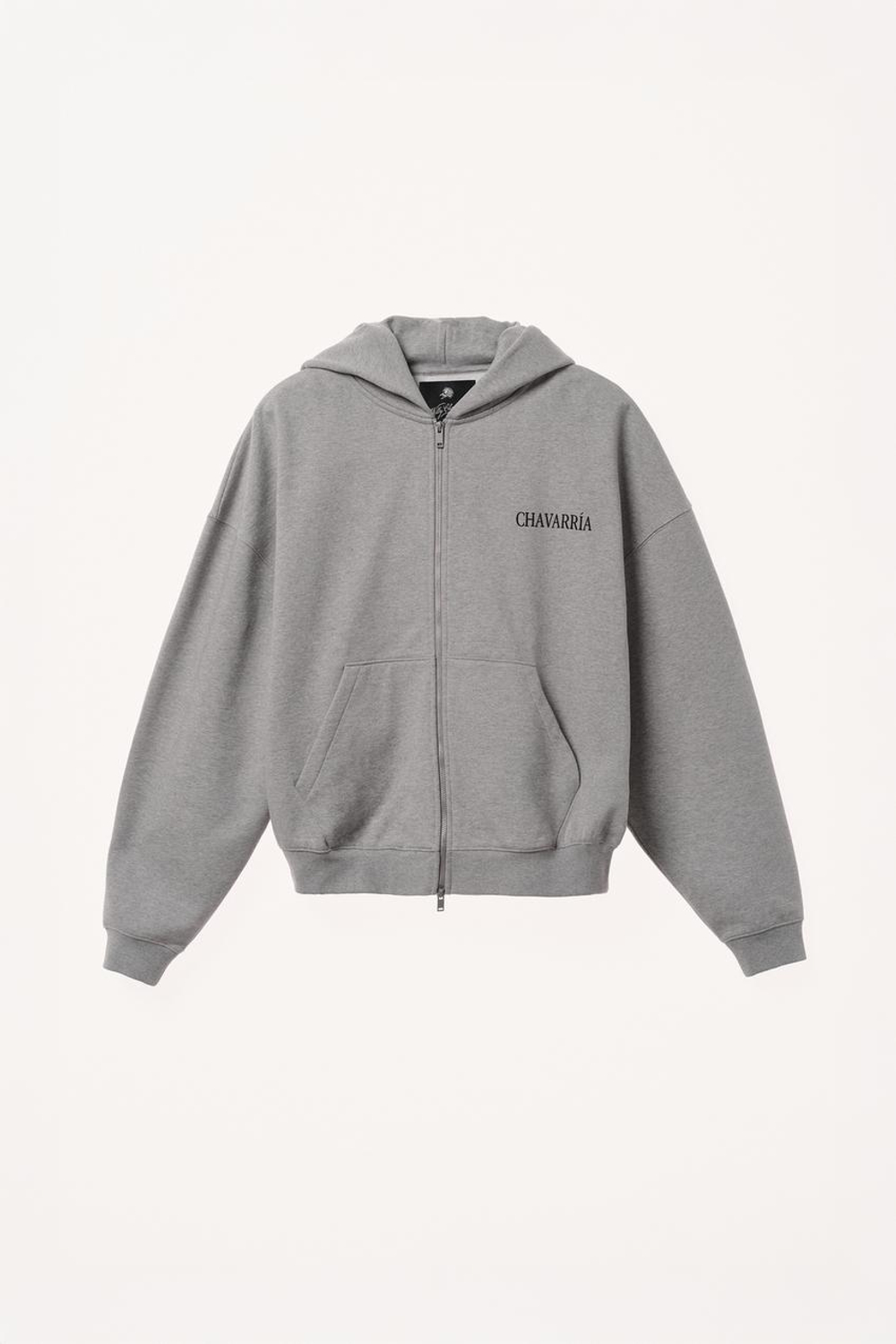 ZARA X WILLY CHAVARRIA ТОЛСТОВКА С КАПЮШОНОМ, СЕРЫЙ МЕЛАНЖ