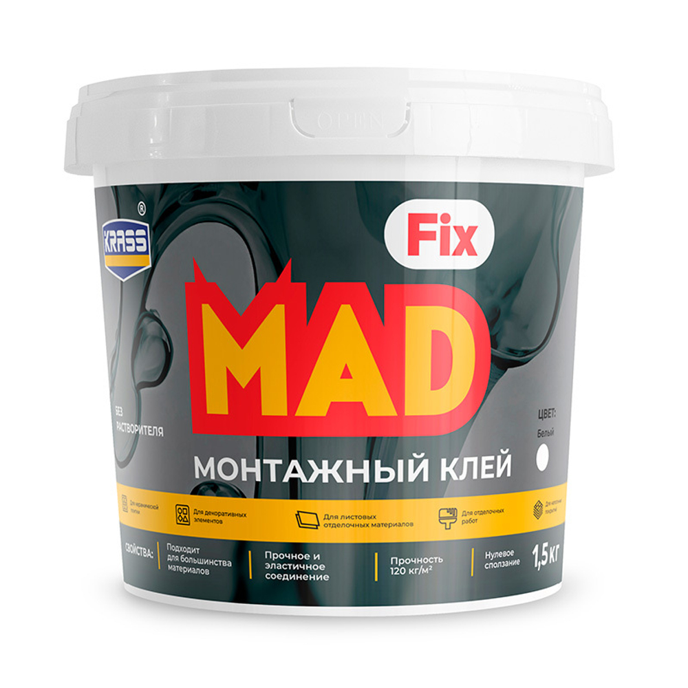 KRASS Клей монтажный универсальный MadFix 1,5кг (LAKRA)