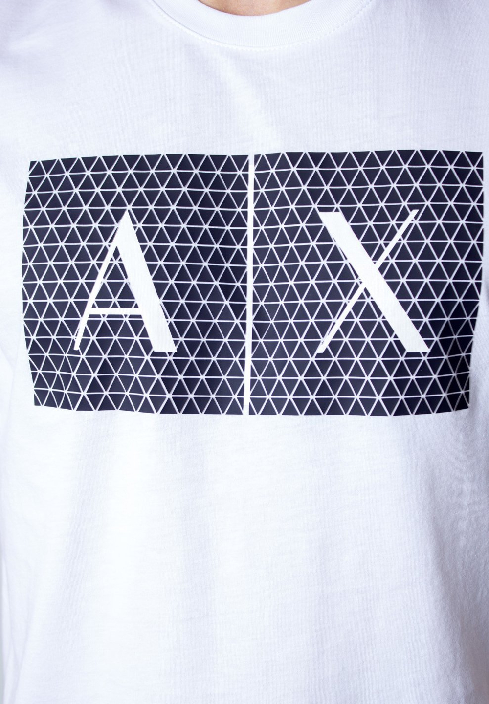 Armani Exchange T-SHIRT SLIM FIT - Футболка с принтом - Белый