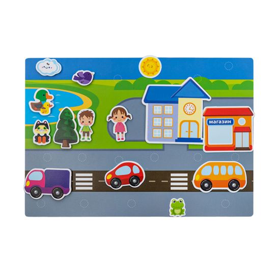 Пластик на липучках "Городок" (конверт А4)