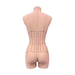 Бельевой манекен Пенелопа с разметкой, комплект Про, размер S/164, цвет бежевый, в комплекте подставка «Милан» и фартук для швеи