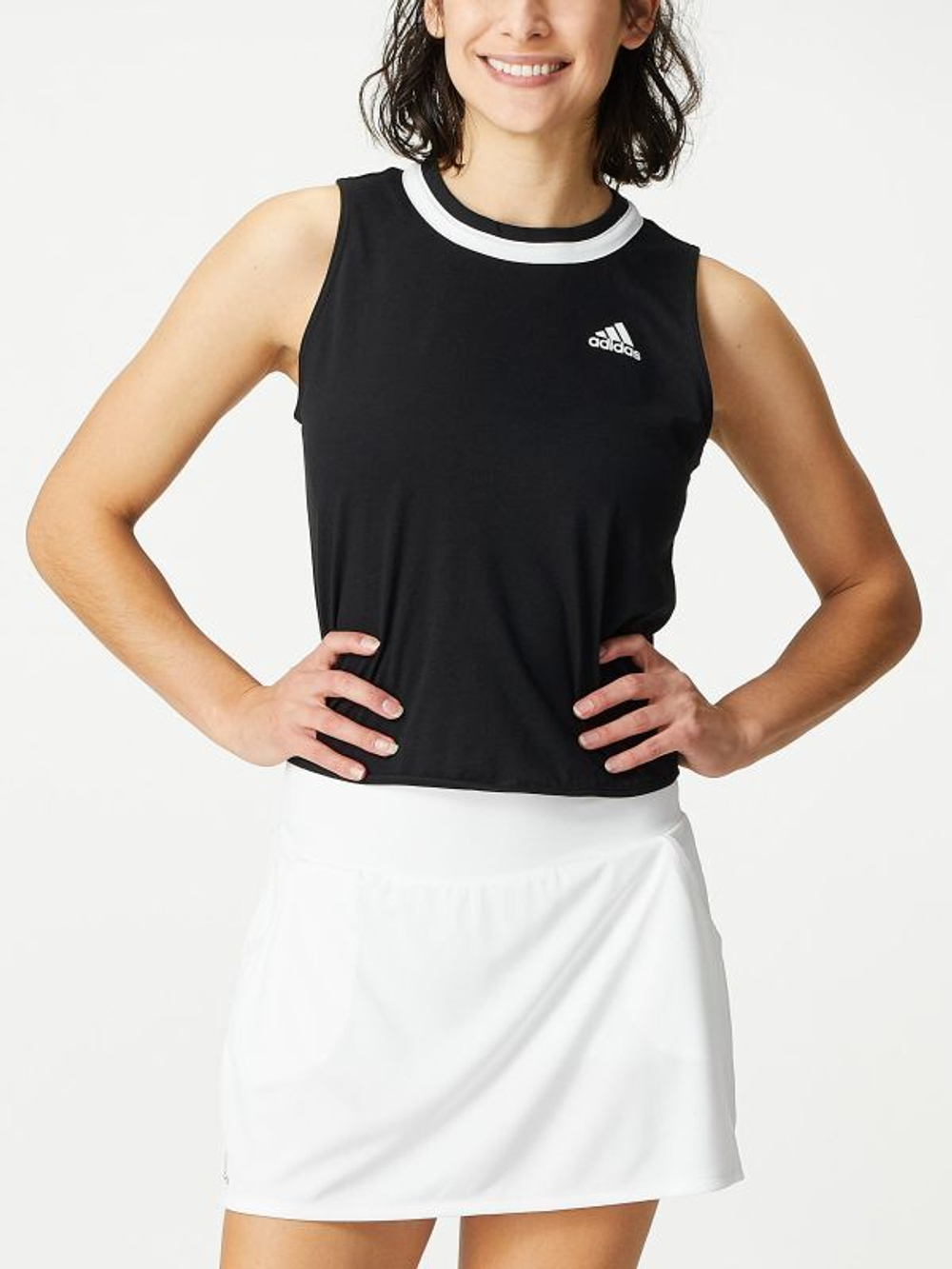 Женский топ теннисный Adidas Club Knotted Tank W - black/white