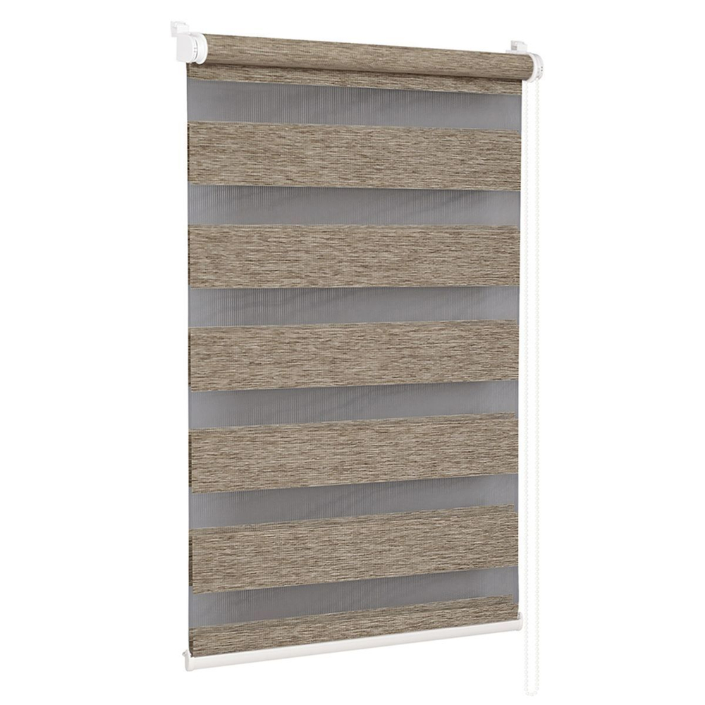 Рулонная штора День и ночь, 160хполотн 43 см, шир.крепл. 47 см, латте, СРШ-01МК-4303