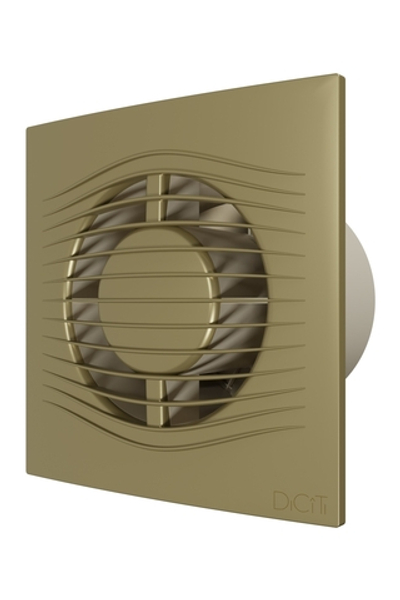 Вентилятор накладной SLIM D100 обр.клапан Champagne DICITI