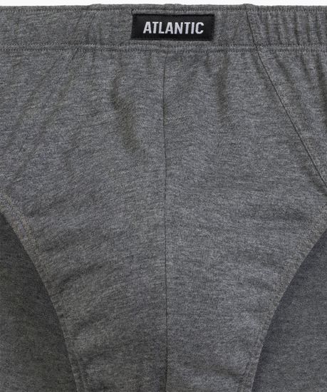 Мужские трусы (3шт) слипы классика Atlantic Basic 3BMP-006, хлопок, черный + серый меланж + темно-серый меланж