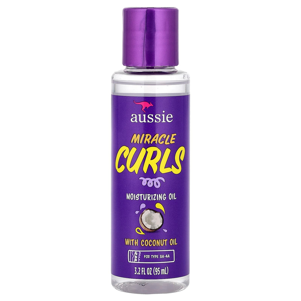 Aussie, Miracle Curls, увлажняющее масло с кокосовым маслом, 95 мл (3,2 жидк. унции)
