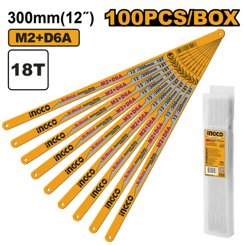 Полотно ножовочное по металлу 18T 300 мм INGCO HSBB22188 INDUSTRIAL