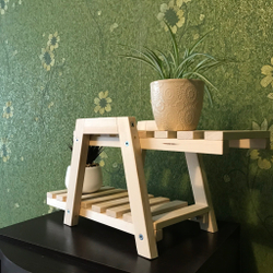 Цветочная подставка из дерева двух ярусная "two tiers"