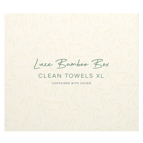 Clean Skin Club, Luxe Bamboo Box, чистые полотенца, размер XL, контейнер с крышкой, 50 шт.