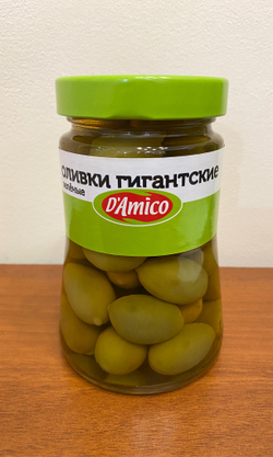 Зеленые оливки гигантские Damico 470 гр Италия