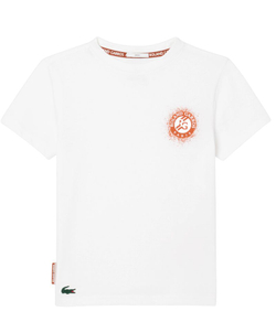 Детская теннисная футболка Lacoste Kid's Roland-Garros Edition Tennis - white