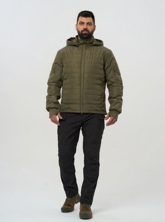 Тактическая военная демисезонная куртка Джунгли 2 с капюшоном Олива