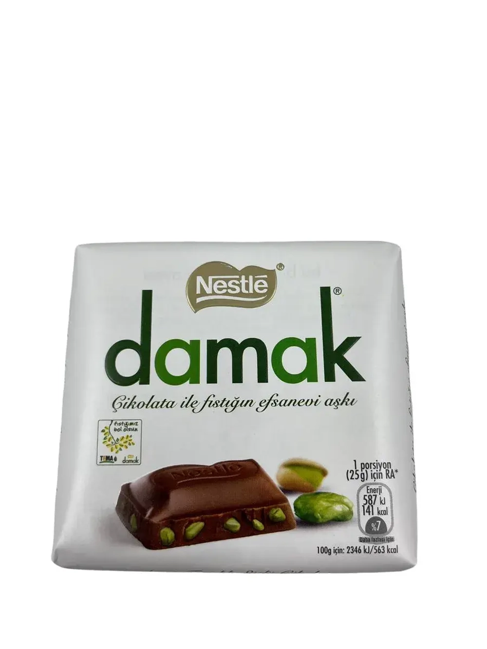Турецкий молочный шоколад с фисташкой, Damak