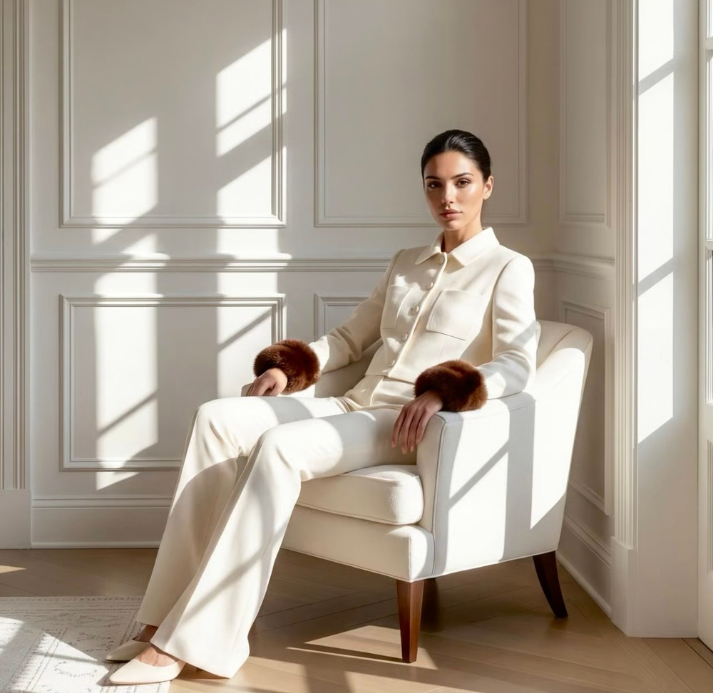 Брюки Силуэт, молочный