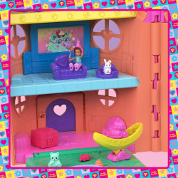 Polly Pocket - Игровой домик "Десерт мороженого" + 2 куклы + 25 аксессуаров JFT91