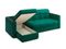 Диван угловой с оттоманкой Неаполь 1,2 - Velutto 33 изумрудный/накладка венге