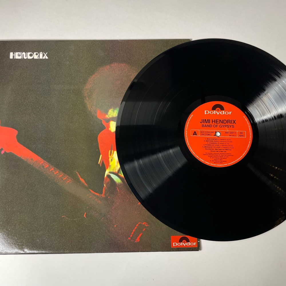 Винтажная виниловая пластинка LP Jimi Hendrix Band Of Gypsys (UK 1991)