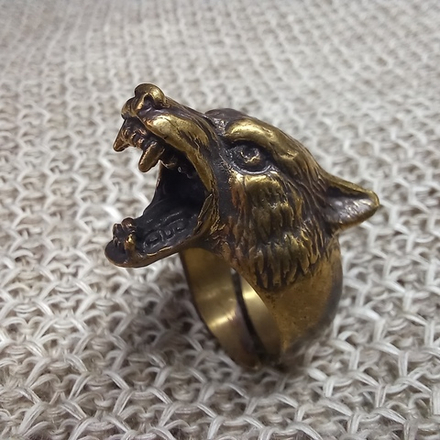 Кольцо. Волк (оскаленный)