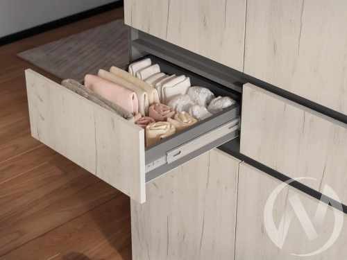 Шкаф 3-х створчатый ШК-08 Прихожая Багира (графит/крафт белый)